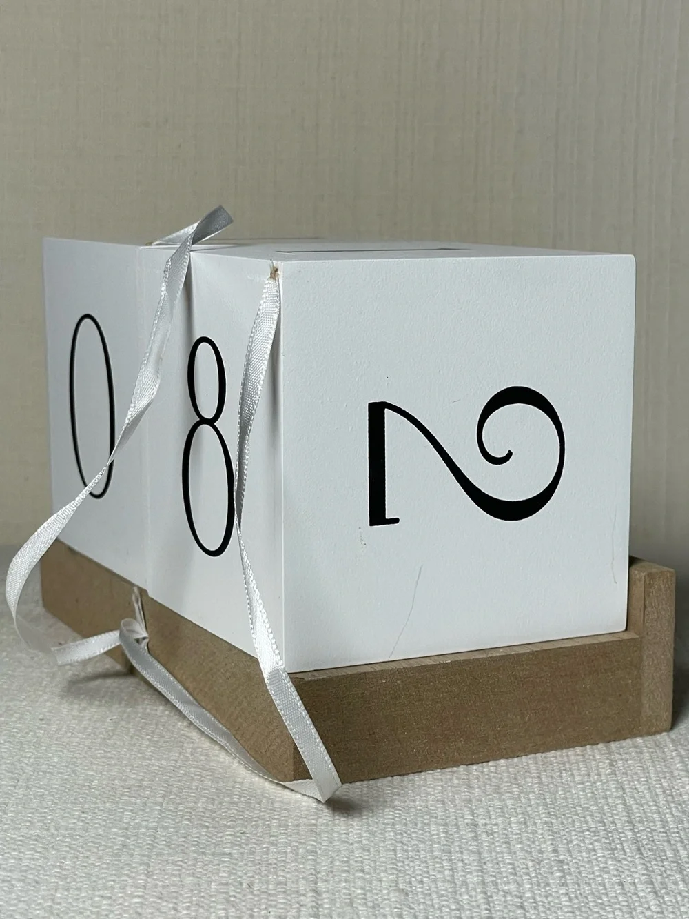 Wooden 'Days Until I Do' Wedding Countdown Blocks - White & Natural